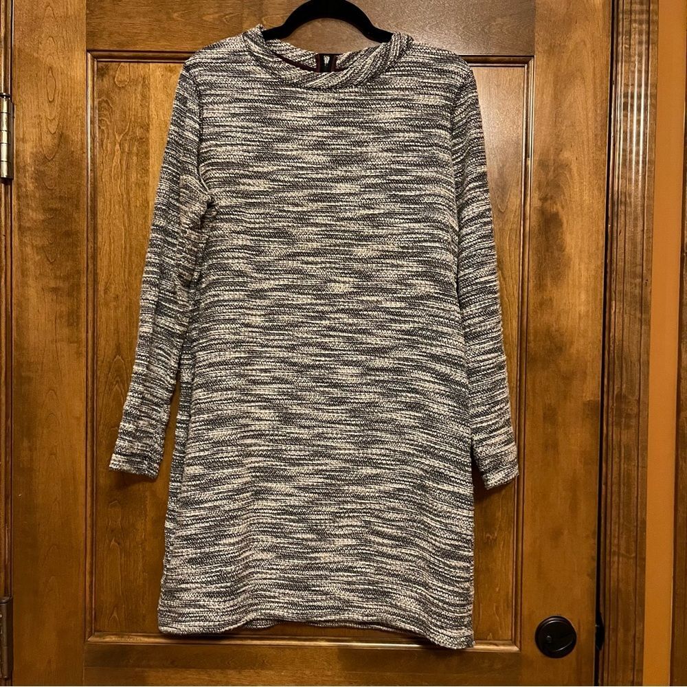 Lou & Grey Long Sleeve Tweed Sheath Dress M